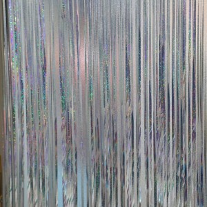 Engros 1*2m folie regngardin til fødselsdagsfest bryllup baggrund dekoration regn silke flerfarvet kvast regn silke fest